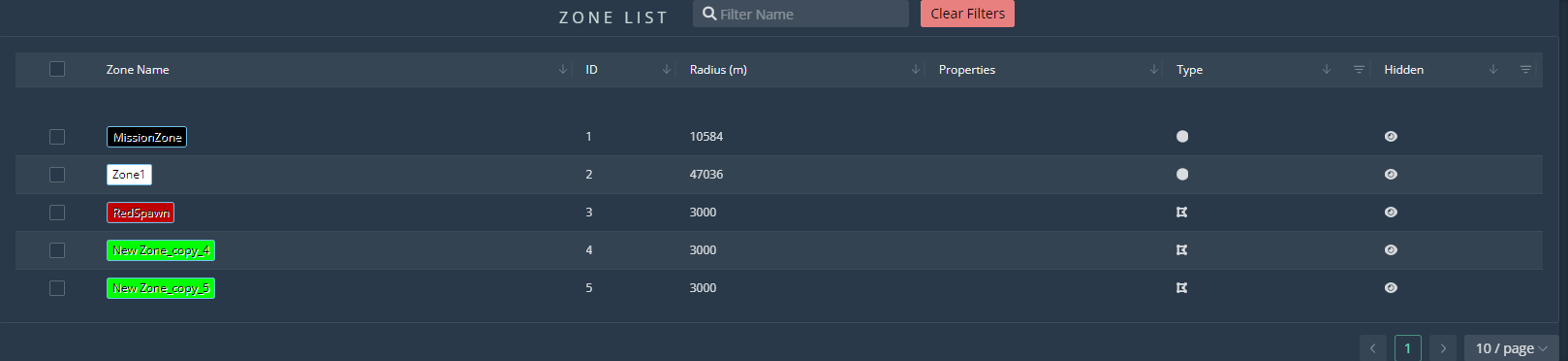 triggers-zone-list